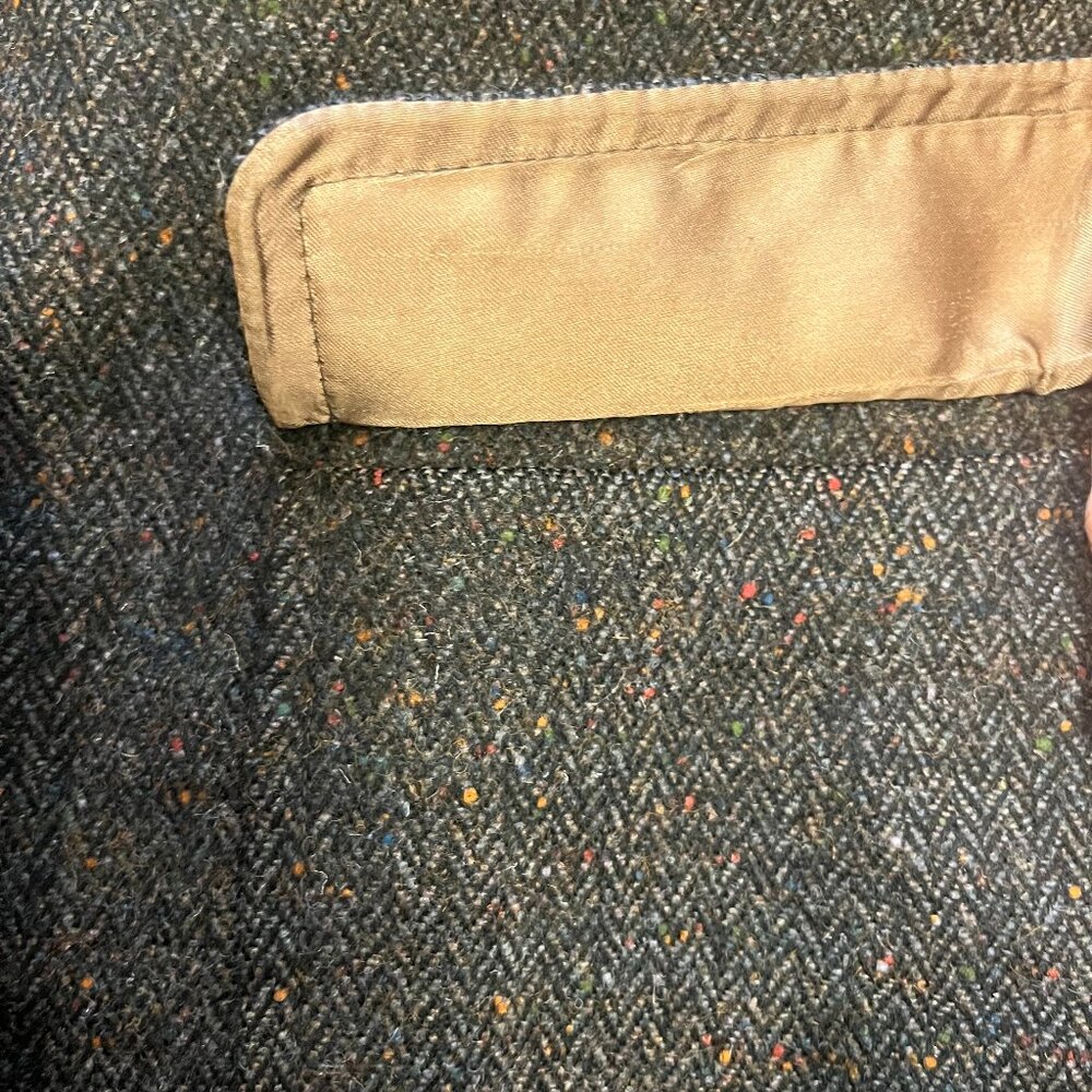 Herringbone Confetti Wool Winter Jacket - Mens L … - image 6